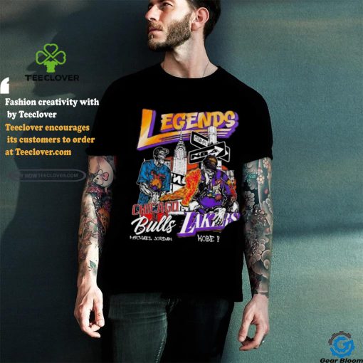 Legends Chicago Bulls Michael Jordan Lakers Kobe Bryant skeleton shirt