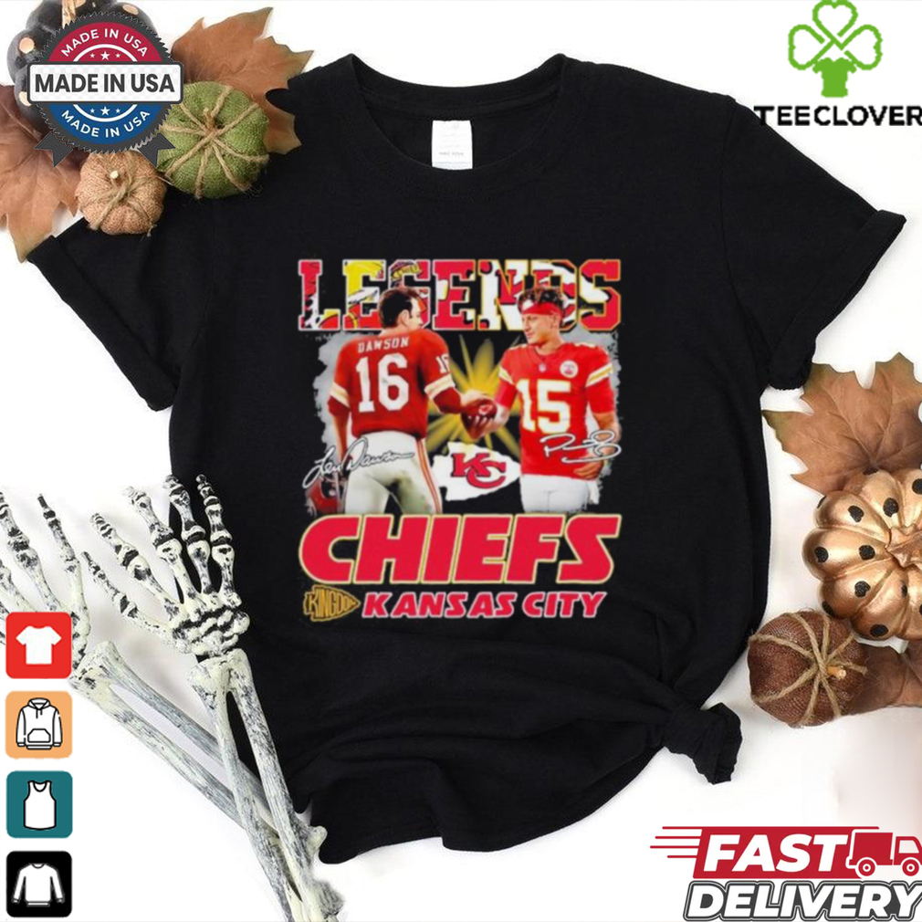 Legends Chiefs Patrick Mahomes And Len Dawson Signatures Shirt Legends Chiefs Patrick Mahomes And Len Dawson Signatures Shirt