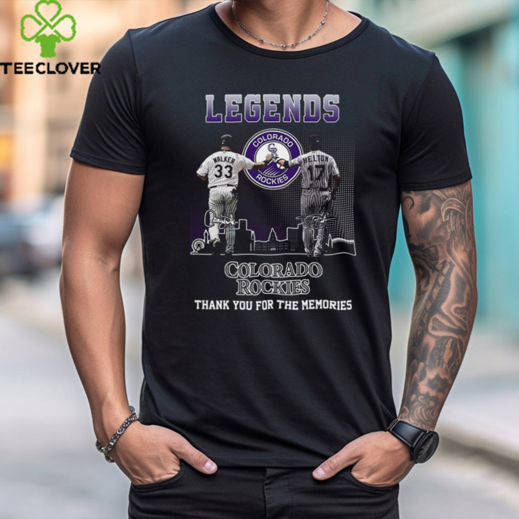 Legends Colorado Rockies Walker And Helton Thank You For The Memories T Shirt Legends Colorado Rockies Walker And Helton Thank You For The Memories T Shirt