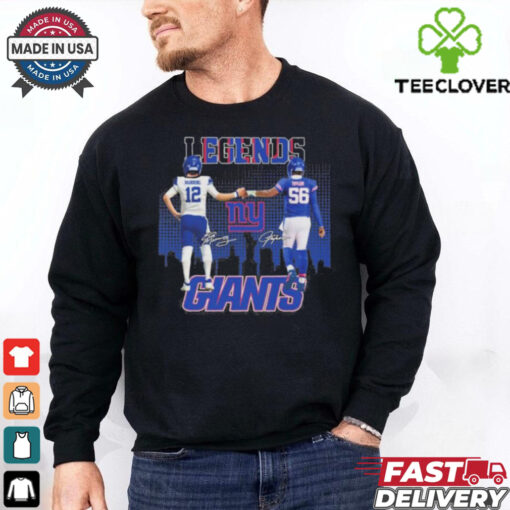 Legends Eli Manning And Lawrence Taylor New York Giants Shirt