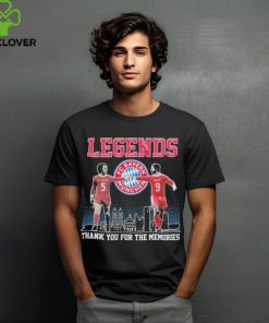 Legends Franz Beckenbauer And Gerd Müller Fc Bayern Munchen Thank You For The Memories Signature Shirt