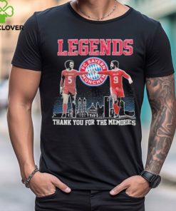 Legends Franz Beckenbauer And Gerd Müller Fc Bayern Munchen Thank You For The Memories Signature Shirt