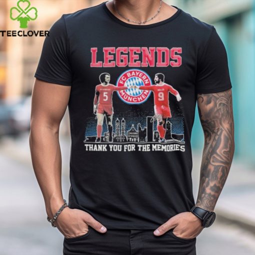 Legends Franz Beckenbauer And Gerd Müller Fc Bayern Munchen Thank You For The Memories Signature Shirt