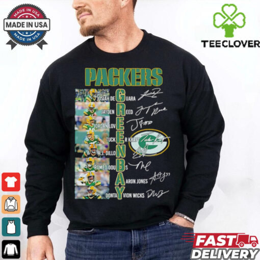 Legends Green Bay Packers names and signatures shirt