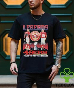 Legends Jerry Rice and Joe Montana 49ers thank you for the memories shirt