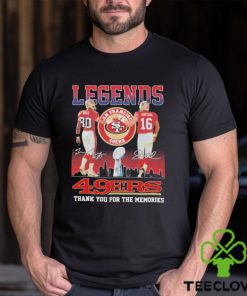 Legends Jerry Rice and Joe Montana 49ers thank you for the memories shirt