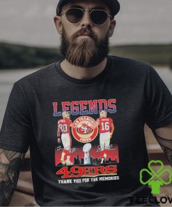 Legends Jerry Rice and Joe Montana 49ers thank you for the memories shirt