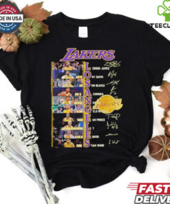 Legends Los Angeles Lakers players names and signatures shirt