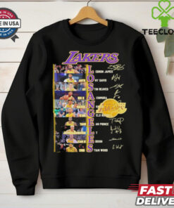 Legends Los Angeles Lakers players names and signatures shirt