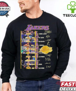 Legends Los Angeles Lakers players names and signatures shirt