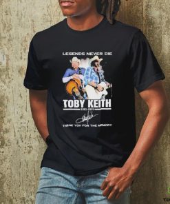 Legends Never Die Toby Keith 1961 2024 Thank You For The Memories Signatures Shirt