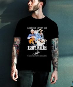 Legends Never Die Toby Keith 1961 2024 Thank You For The Memories Signatures Shirt