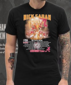 Legends Nick Saban Alabama Crimson Tide 200 On Field Wins Signature Shirt