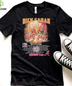 Legends Nick Saban Alabama Crimson Tide 200 On Field Wins Signature Shirt