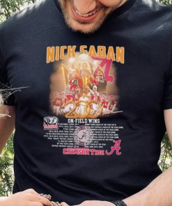 Legends Nick Saban Alabama Crimson Tide 200 On Field Wins Signature Shirt