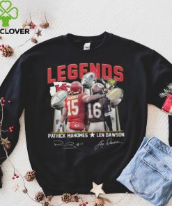 Legends Patrick Mahomes And Len Dawson Signature T Shirt