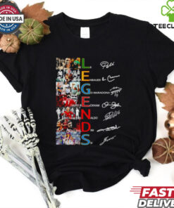 Legends Pele Beckenbauer Diego Maradona David Beckham Cristiano Ronaldo Paolo Maldini Lionel Messi shirt