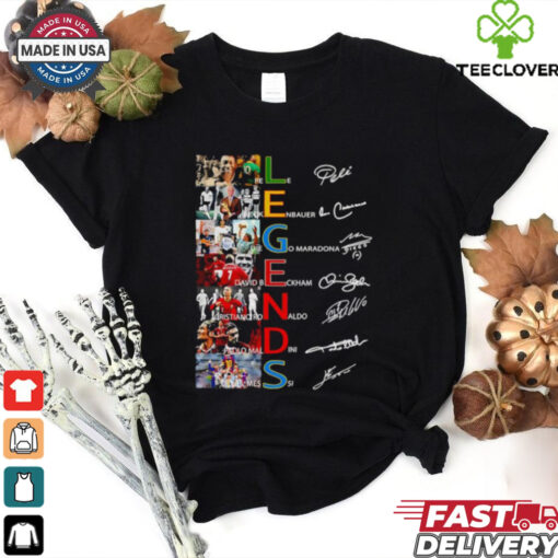 Legends Pele Beckenbauer Diego Maradona David Beckham Cristiano Ronaldo Paolo Maldini Lionel Messi shirt