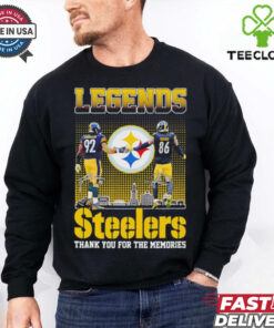 Legends Pittsburgh Steelers James Harrison x Hines Ward thank you shirt