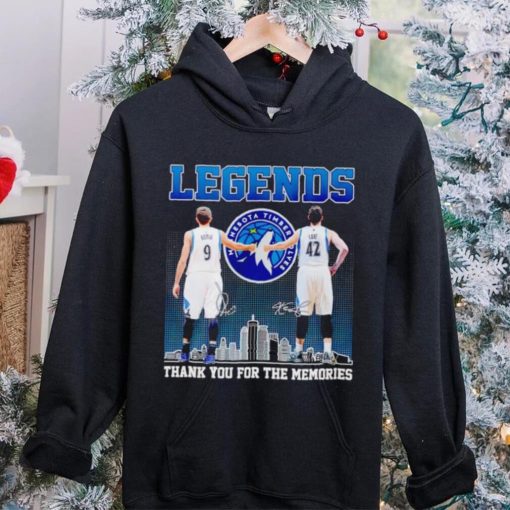 Legends Ricky Rubio Kevin Love thank you for the memories hoodie, sweater, longsleeve, shirt v-neck, t-shirt