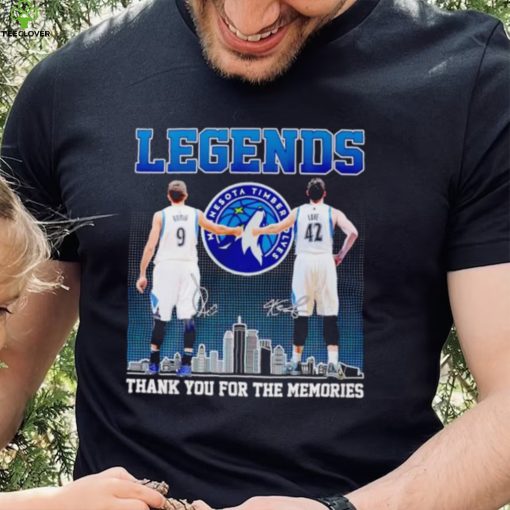 Legends Ricky Rubio Kevin Love thank you for the memories hoodie, sweater, longsleeve, shirt v-neck, t-shirt