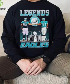 Legends Travis Kelce and Fletcher Cox Eagles signatures shirt