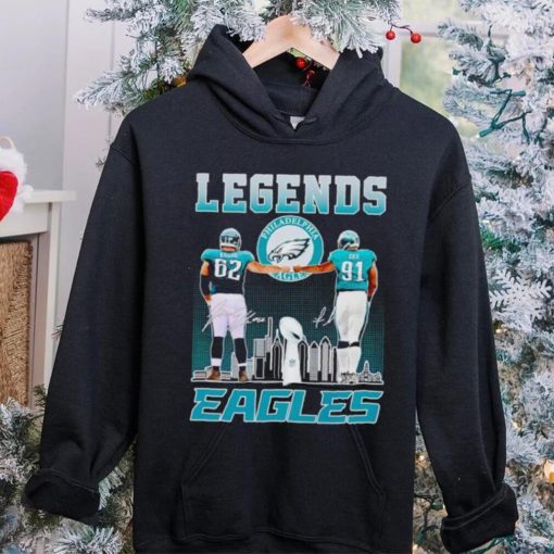 Legends Travis Kelce and Fletcher Cox Eagles signatures hoodie, sweater, longsleeve, shirt v-neck, t-shirt