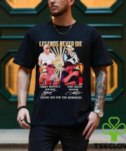 Legends never die Jimmy Buffett and Toby Keith thank you for the memories hoodie, sweater, longsleeve, shirt v-neck, t-shirt