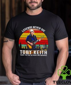 Legends never die Toby Keith 1961 2024 thank you for the music and memories vintage shirt