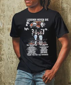 Legends never die Walter Payton and aDick Butkus thank you for the memories signatures hoodie, sweater, longsleeve, shirt v-neck, t-shirt