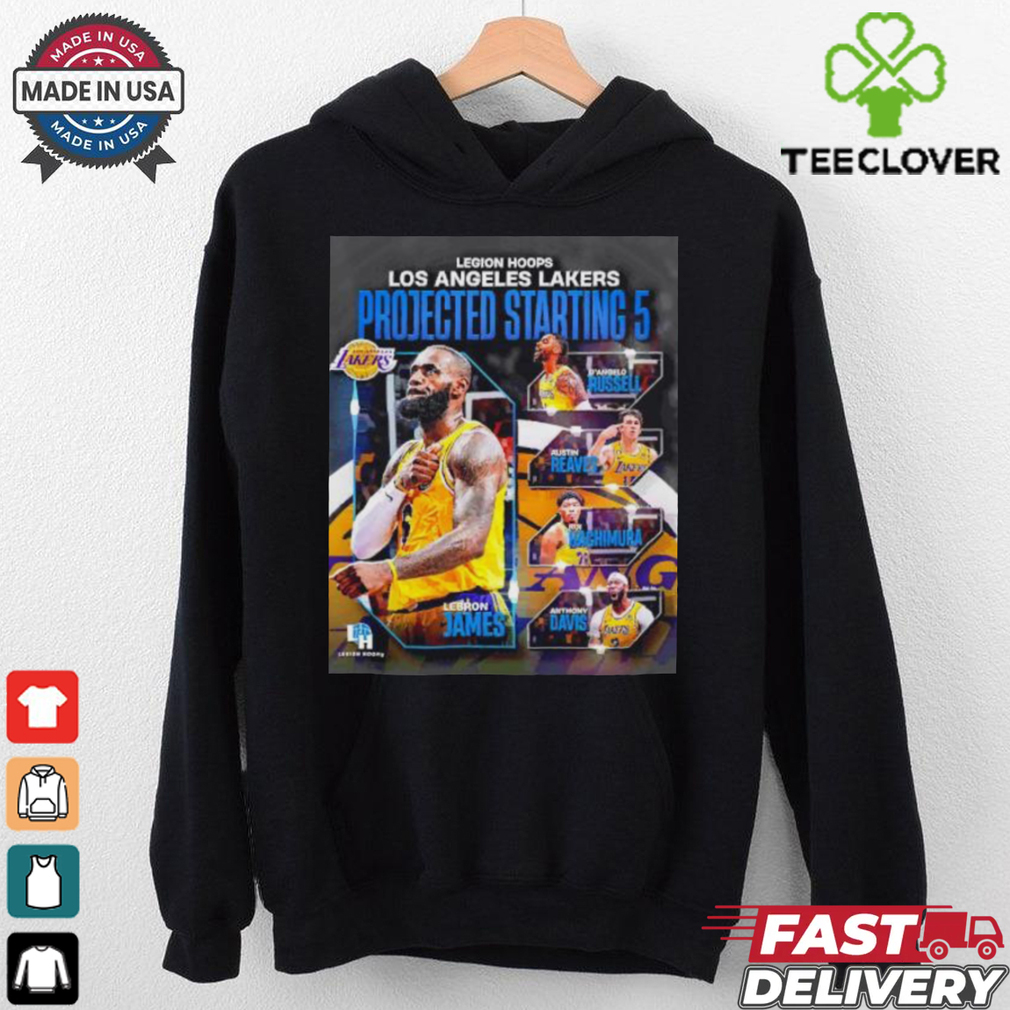 Legion hoops Los Angeles Lakers projected starting 5 shirt Legion hoops Los Angeles Lakers projected starting 5 shirt