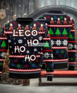 Lego Hohoho Blue Cool Ugly Christmas Sweater