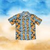 Hibiscus Monstera Panel Light Blue Rayon Men s Hawaiian Shirt