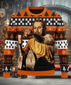 Leo Pointing Meme Ugly Christmas Sweater Christmas Gift For Men And Women
