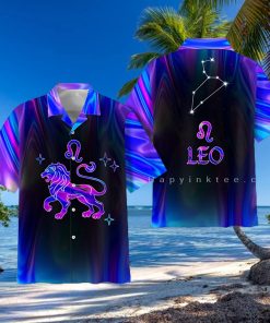 Leo Zodiac Ultra Holo Star Zodiac Gift Hawaii Shirt