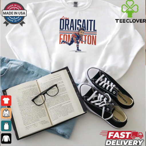 Leon Draisaitl Edmonton Oilers Hockey center ice caricature shirt