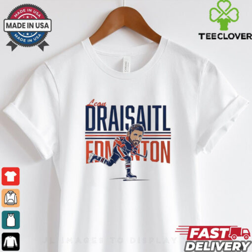 Leon Draisaitl Edmonton Oilers Hockey center ice caricature shirt