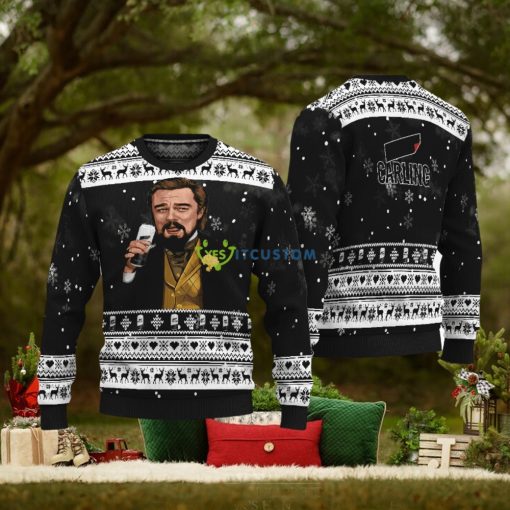 Leonardo Dicaprio Drink Beer Carling Black Ugly Christmas Sweater