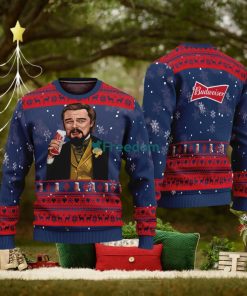 Leonardo Dicaprio Drink Beer budweiser Navy Funny Ugly Christmas Sweater Gift For Fans