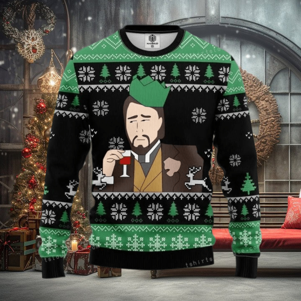 Leonardo Dicaprio Drinking Meme Womens Ugly Sweater Leonardo Dicaprio Drinking Meme Womens Ugly Sweater