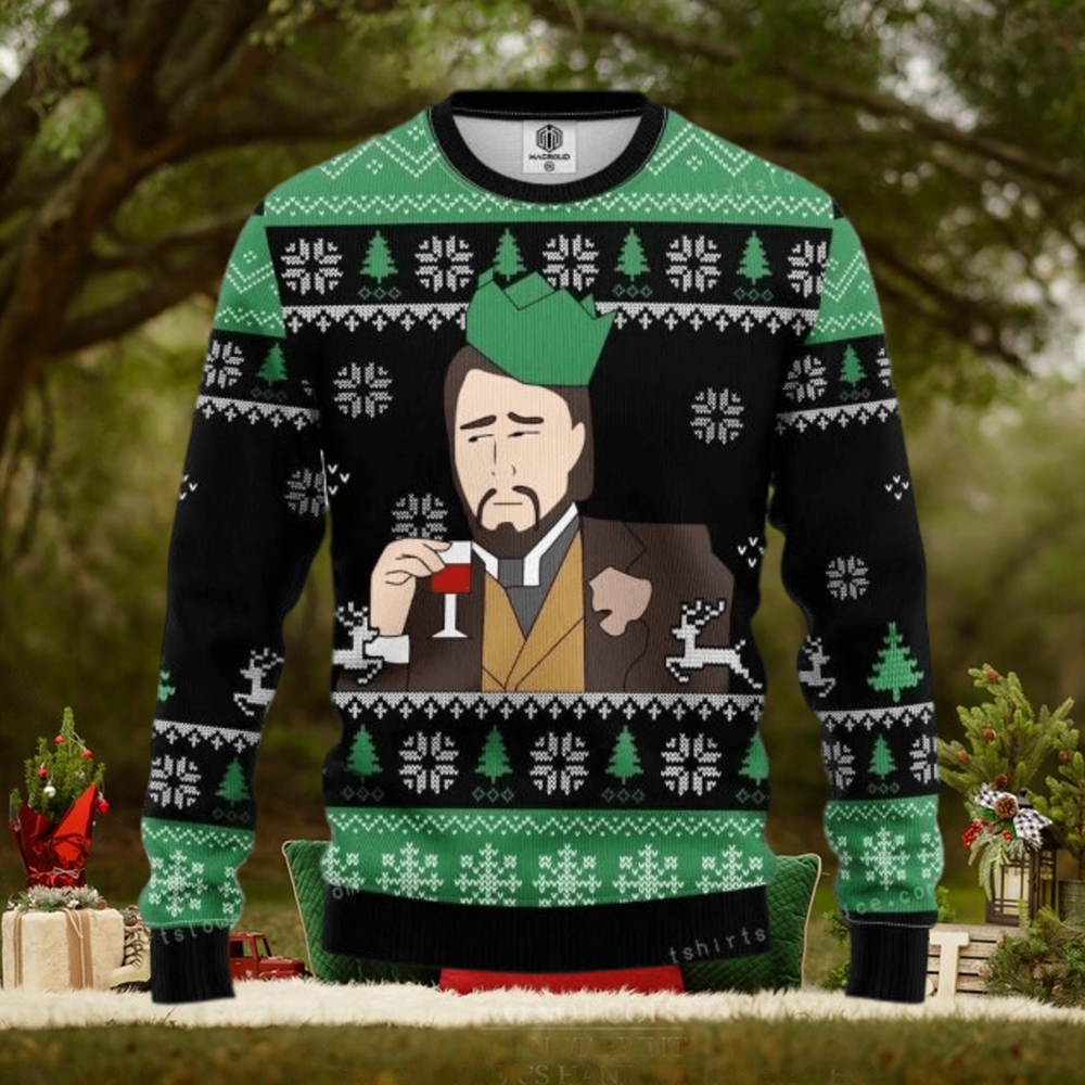 Leonardo Dicaprio Drinking Meme Womens Ugly Sweater Leonardo Dicaprio Drinking Meme Womens Ugly Sweater
