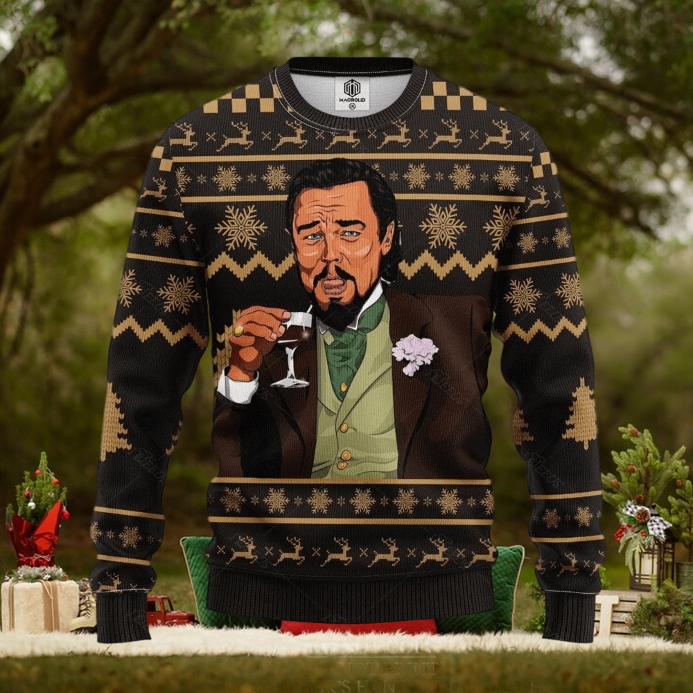 Leonardo Dicaprio Ugly Christmas Ugly Sweater Teeclover