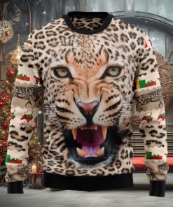 Leopard Cute Face Ugly Christmas Sweater Thankgiving Gift Men Women