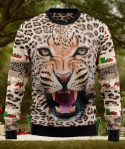 Leopard Cute Face Ugly Christmas Sweater Thankgiving Gift Men Women