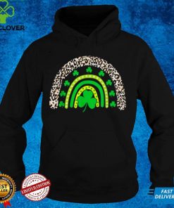 Leopard Cute Rainbow St Patricks Day Shamrock Lucky Shirt
