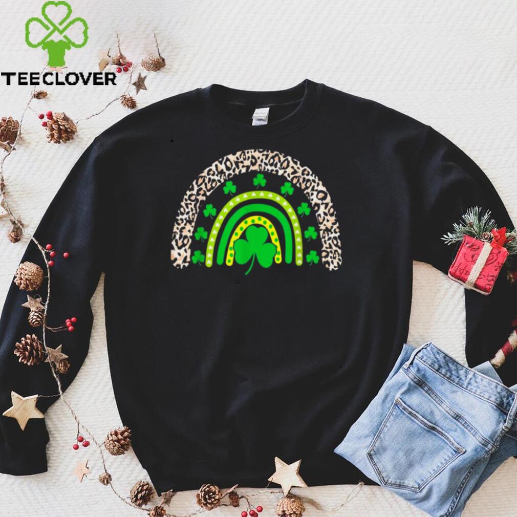 Leopard Cute Rainbow St Patricks Day Shamrock Lucky Shirt Leopard Cute Rainbow St Patricks Day Shamrock Lucky Shirt
