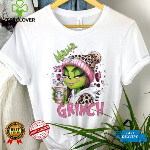 Leopard Pink Mama Grinch starbucks Shirt