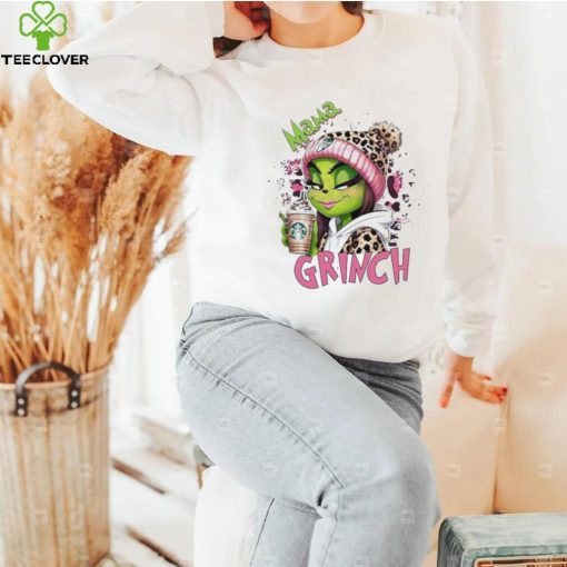 Leopard Pink Mama Grinch starbucks Shirt