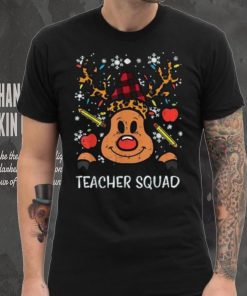 Leopard Plaid Reindeer Teacher Squad Christmas Xmas Women Unisex Shirt