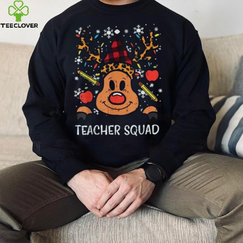 Leopard Plaid Reindeer Teacher Squad Christmas Xmas Women Unisex Shirt Leopard Plaid Reindeer Teacher Squad Christmas Xmas Women Unisex Shirt